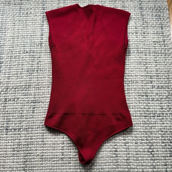 Simkhai Barbara Sweetheart Bodysuit in Carmine Small - Picture 8 of 8